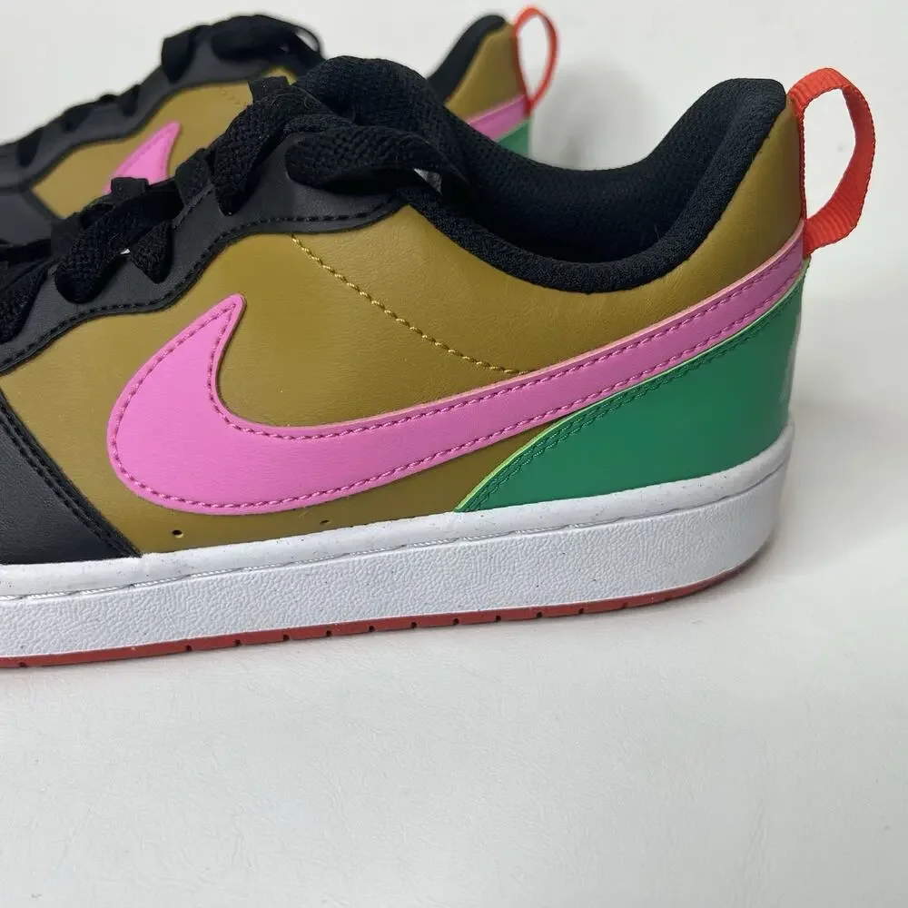 Nike Court Borough Low Multi Color Pink Swoosh Sneakers Size Women’s 8–8.5 - Y7